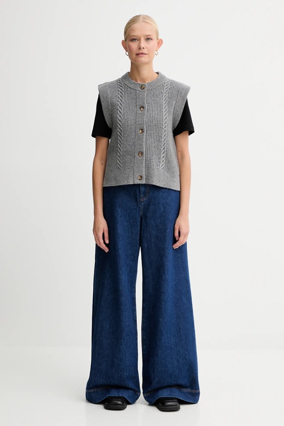Vesta s prímesou vlny Levi's 0038D.0001 sivá AW25