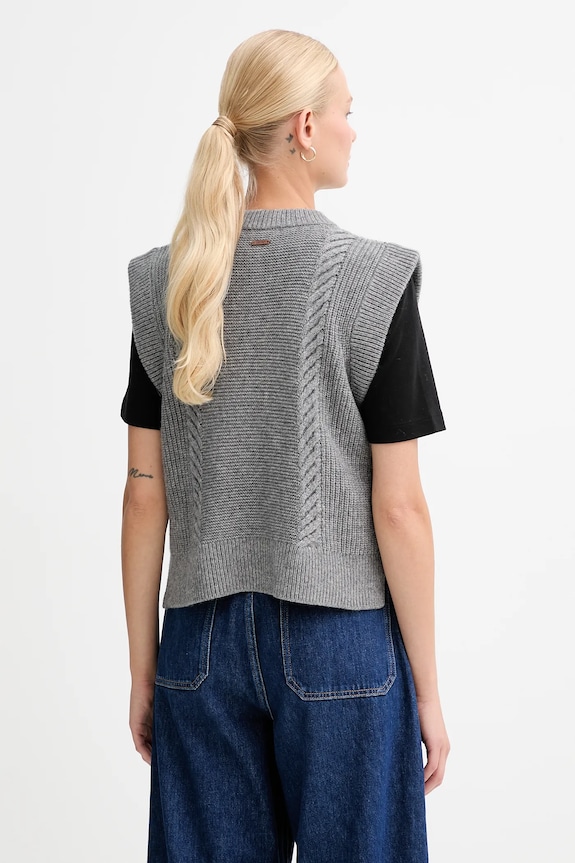 Oblečenie Vesta s prímesou vlny Levi's 0038D.0001 sivá