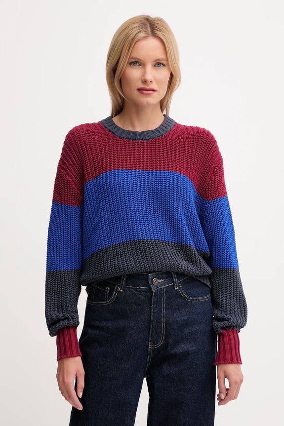 Pamučni pulover Calvin Klein Jeans pamuk mornarsko plava LV047D302G