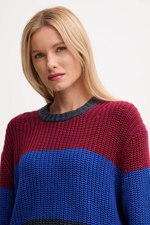 Pamučni pulover Calvin Klein Jeans mornarsko plava LV047D302G