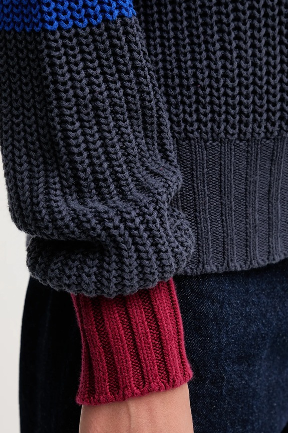 Pamučni pulover Calvin Klein Jeans LV047D302G mornarsko plava