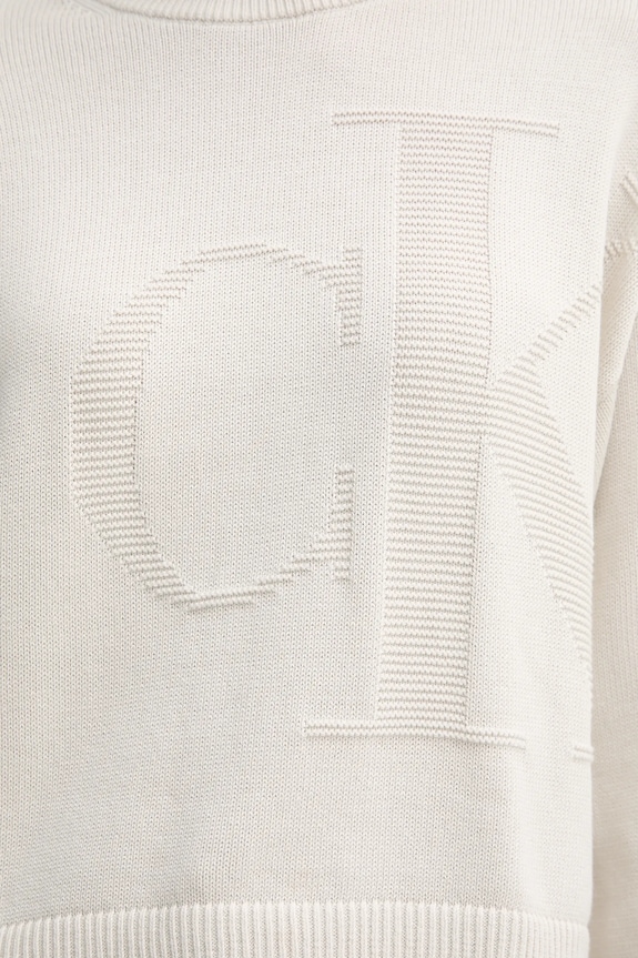Βαμβακερό πουλόβερ Calvin Klein Jeans LV047D304G μπεζ