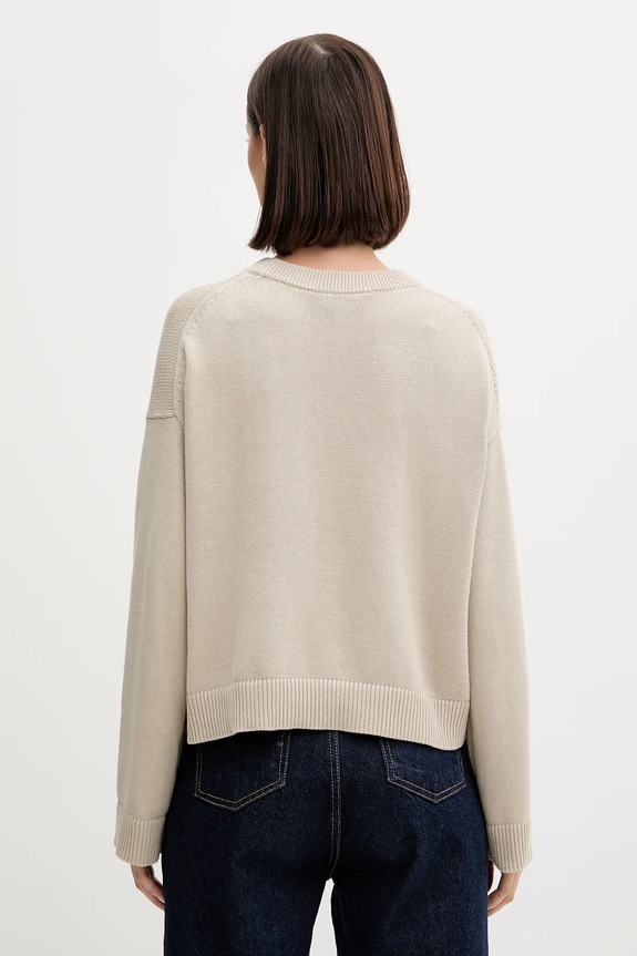 Odzież Calvin Klein Jeans sweter bawełniany LV047D305G beżowy