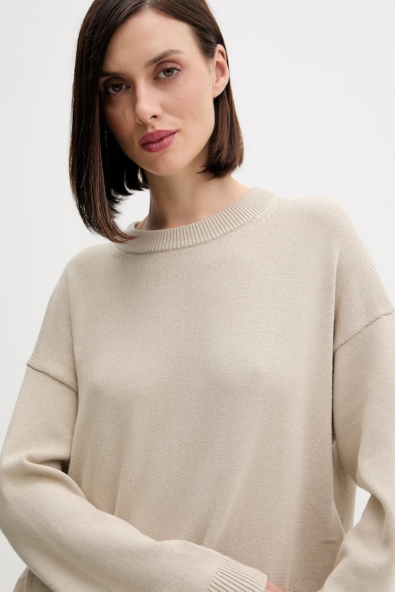 Calvin Klein Jeans sweter bawełniany beżowy LV047D305G