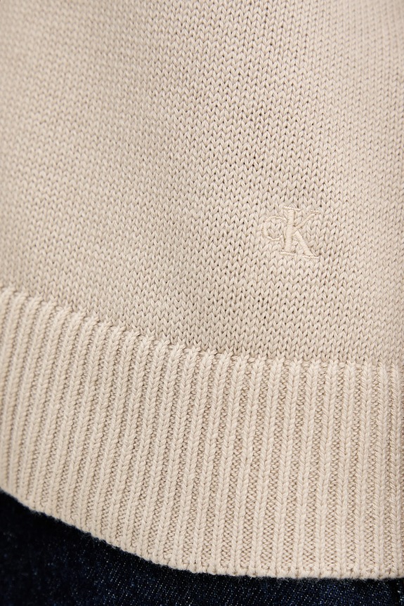Calvin Klein Jeans sweter bawełniany LV047D305G beżowy