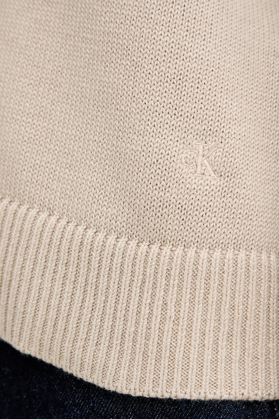 Calvin Klein Jeans sweter bawełniany LV047D305G beżowy