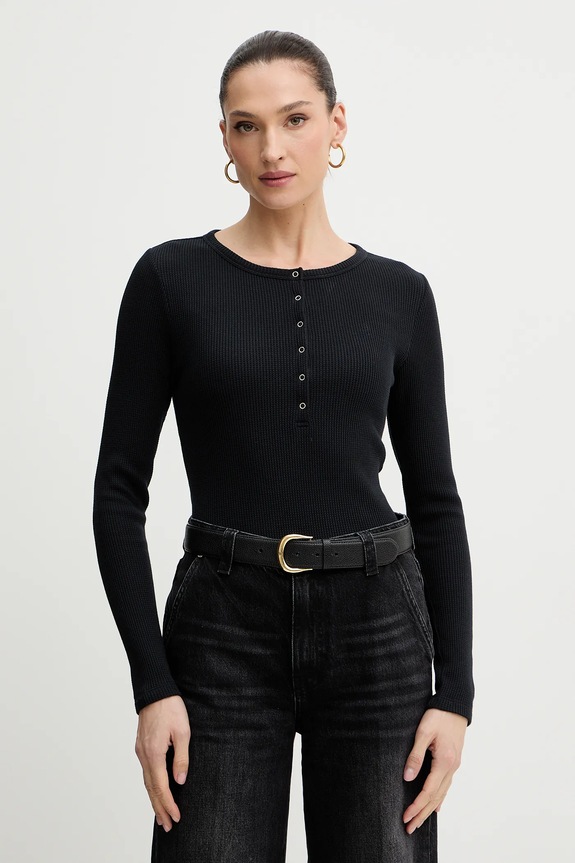 Levi's longsleeve z elastanem czarny 003PY