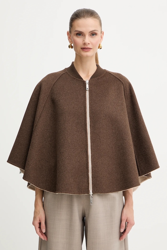 MAX&Co. poncho cu două fețe din lână 2526736037200 bej AW25