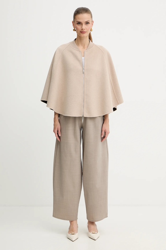 Îmbrăcăminte MAX&Co. poncho cu două fețe din lână 2526736037200 bej