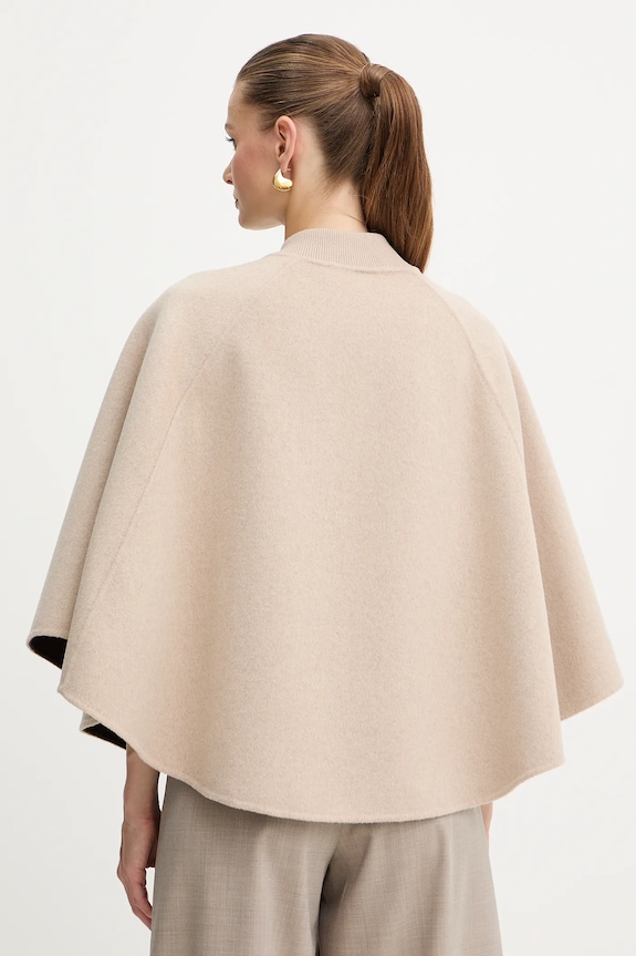 MAX&Co. poncho cu două fețe din lână bej 2526736037200