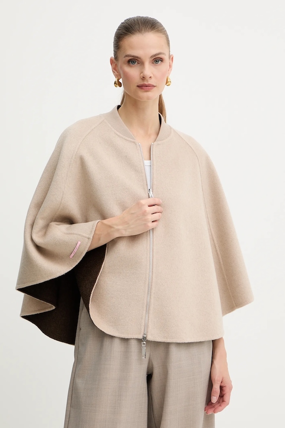 MAX&Co. poncho cu două fețe din lână 2526736037200 bej