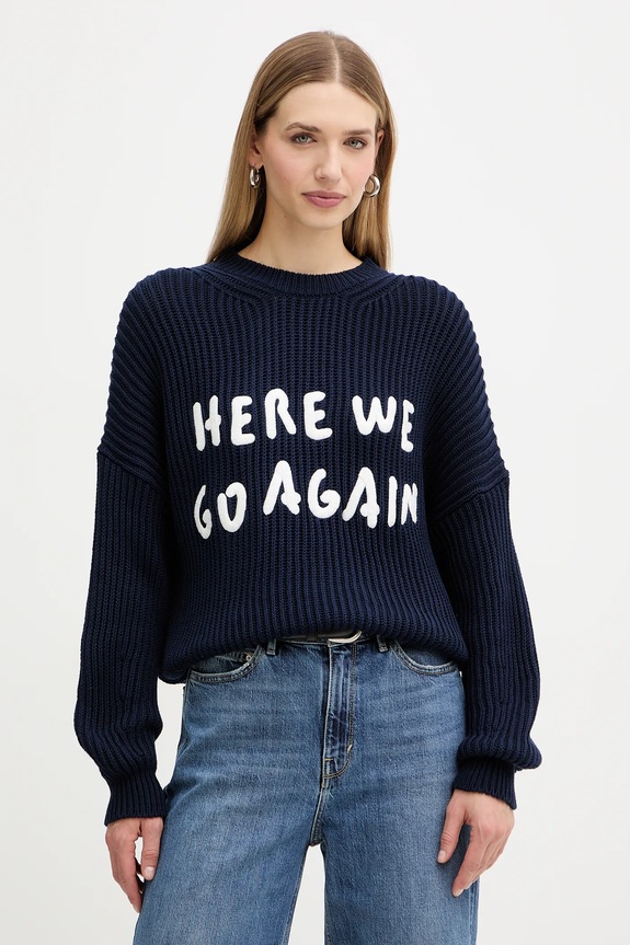 Πουλόβερ MAX&Co. απλικέ σκούρο μπλε 2528366012200