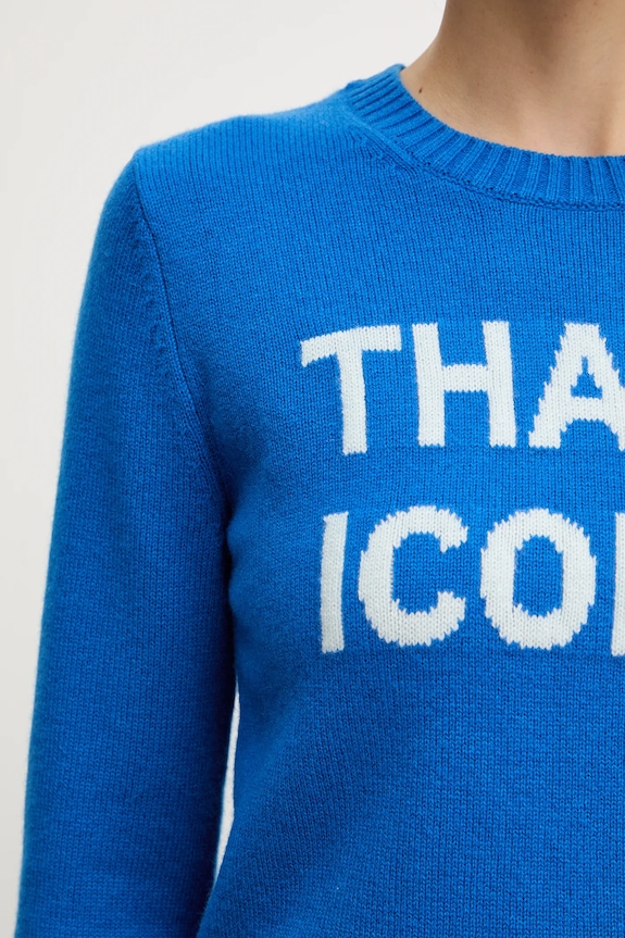 MAX&Co. sweter wełniany 2528366032200 niebieski
