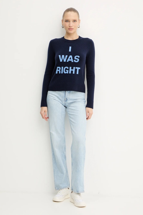 Vlnený sveter MAX&Co. 2528366032200 tmavomodrá AW25