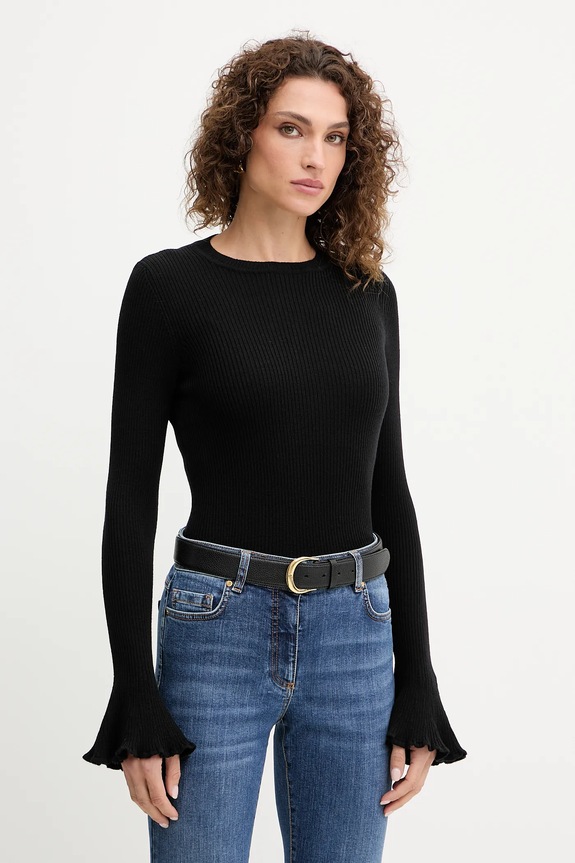 Luisa Spagnoli maglione in lana lana nero 100119