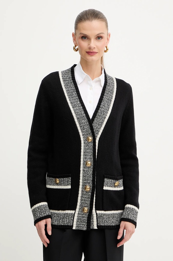 Luisa Spagnoli cardigan in lana lana nero 100206