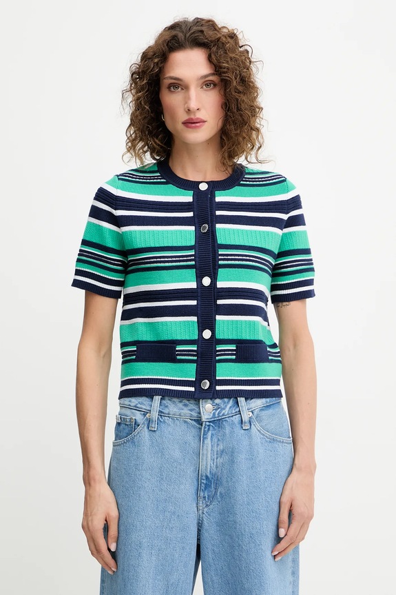 Morgan cardigan cu modele verde MCELIN