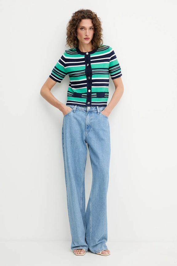 Morgan cardigan MCELIN verde AW25