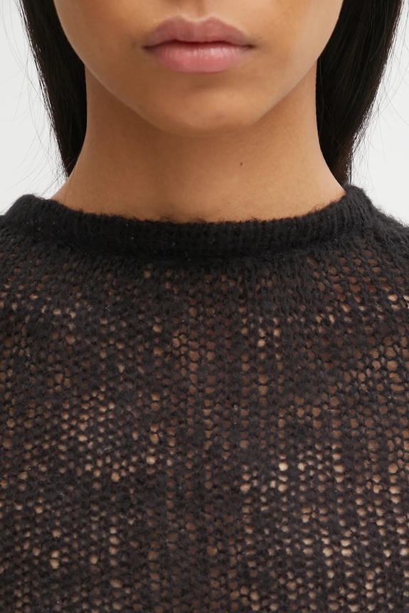 Pulover z dodatkom volne Heliot Emil AW25.W.07.083.BLK01