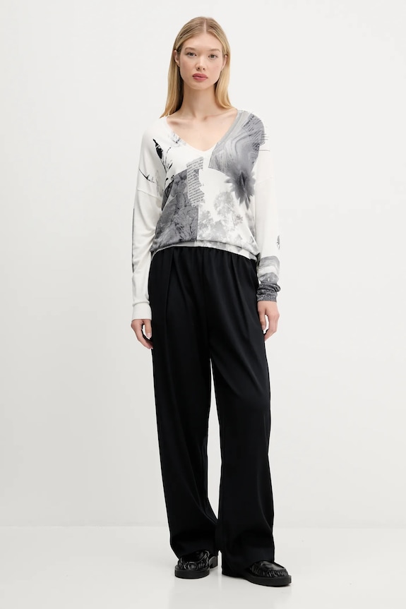 Πουλόβερ Desigual GOTEMBURGO 25WWJF15 μπεζ AW25