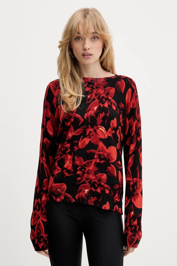 Pulover Desigual LUND okrugli crna 25WWJF16