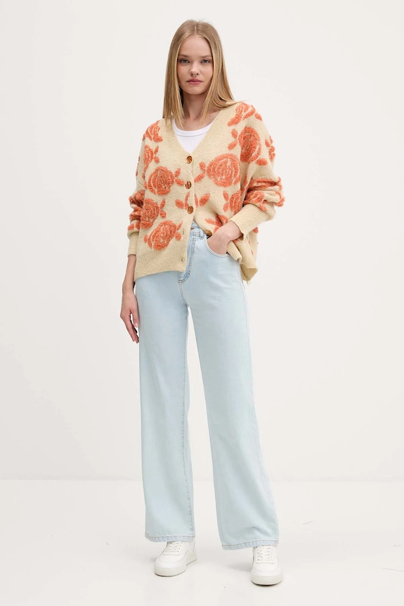 Jopica s primesjo volne Desigual CARTER 25WWJF22 bež AW25