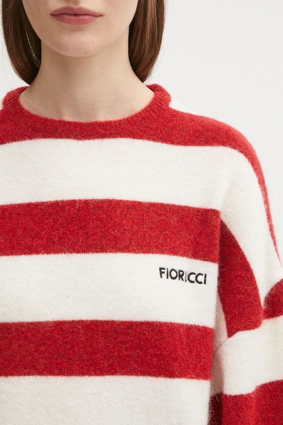 Fiorucci pulover de lână Cropped Alpaca rosu W02FPKSW448KN11RD02