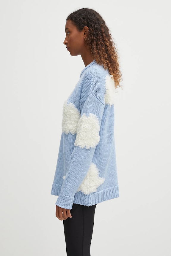 Вовняний светр Fiorucci Cloud W02SMKSW335KN05BL02 блакитний AW25