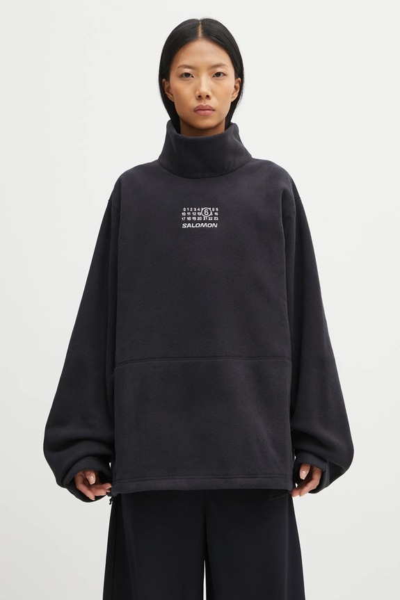 MM6 Maison Margiela fleece sweatshirt x Salomon fleece black S52NH0035.M20140.899