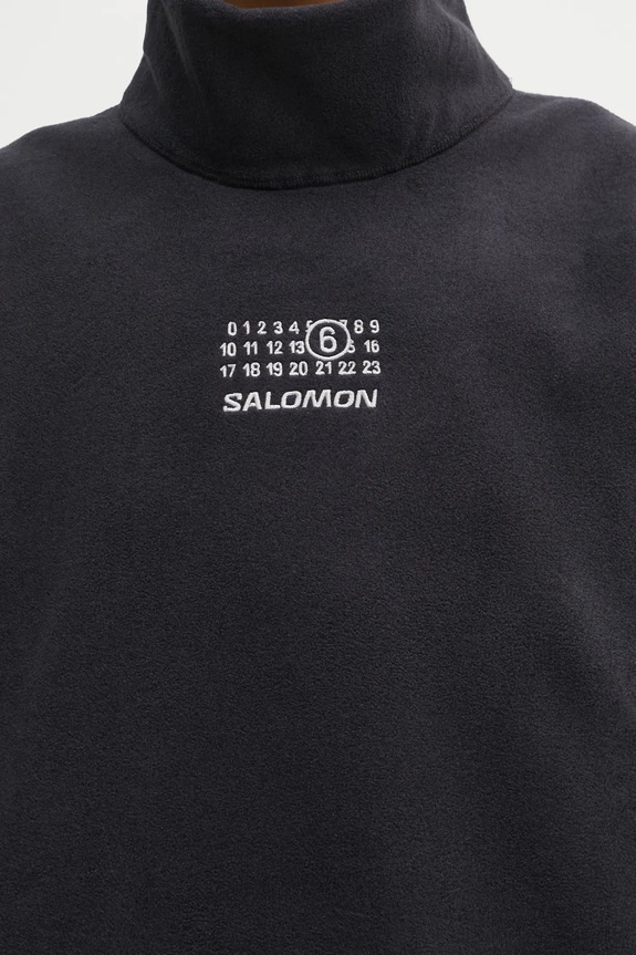 MM6 Maison Margiela fleece sweatshirt x Salomon black S52NH0035.M20140.899