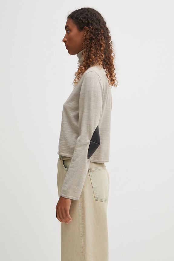 Vlněný svetr MM6 Maison Margiela S52HA0296.M13133.806M béžová AW25