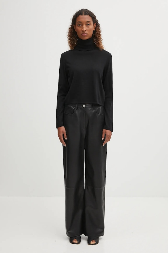 Vlnený sveter MM6 Maison Margiela S52HA0296.M13133.900 čierna