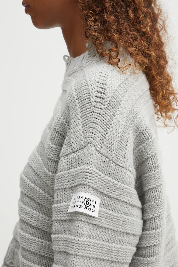 MM6 Maison Margiela sweter wełniany szary S52HL0031.M13040.857M