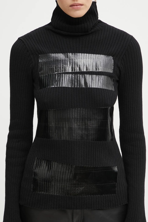 MM6 Maison Margiela pulover din amestec de lână negru S62HA0095.M13196.900S