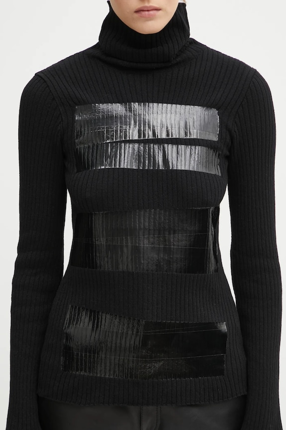 MM6 Maison Margiela pulover din amestec de lână negru S62HA0095.M13196.900S