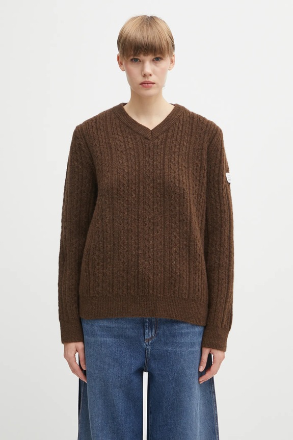 MM6 Maison Margiela wool blend sweater medium thickness brown S62HN0008.M13195.143
