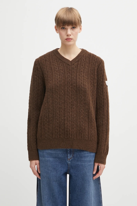MM6 Maison Margiela wool blend sweater medium thickness brown S62HN0008.M13195.143