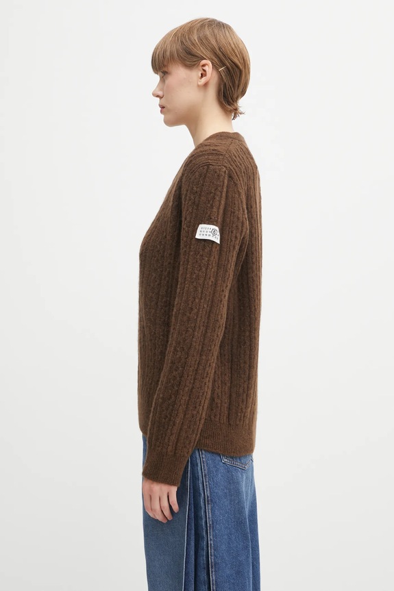 MM6 Maison Margiela wool blend sweater S62HN0008.M13195.143 brown AW25