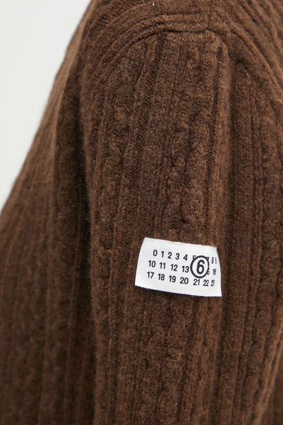 MM6 Maison Margiela wool blend sweater brown S62HN0008.M13195.143
