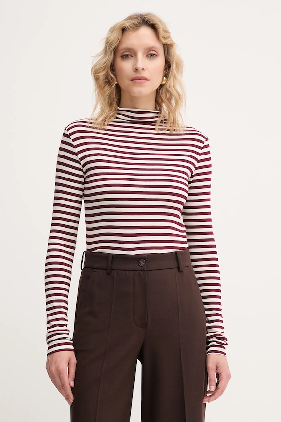Tričko s dlhým rukávom Marella Emme by Marella slim béžová 2525946031200