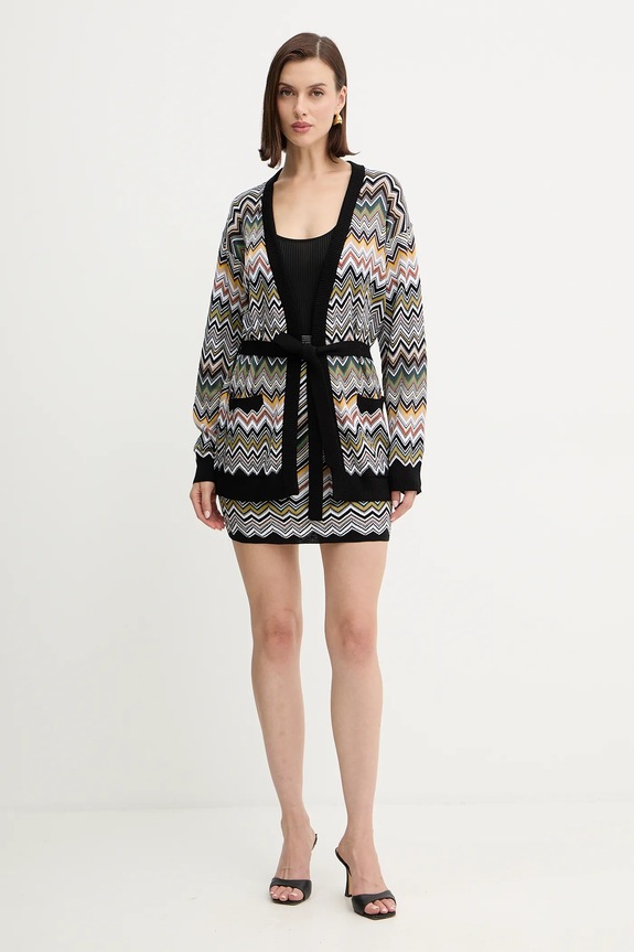 Missoni kardigan z dodatkiem wełny DS25WM0O.BK01CQ brązowy AW25