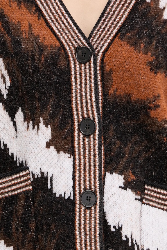 Ζακέτα με προσθήκη αλπακά Missoni DS25WM0X.BK01C2 καφέ