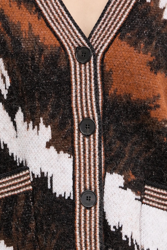 Ζακέτα με προσθήκη αλπακά Missoni DS25WM0X.BK01C2 καφέ