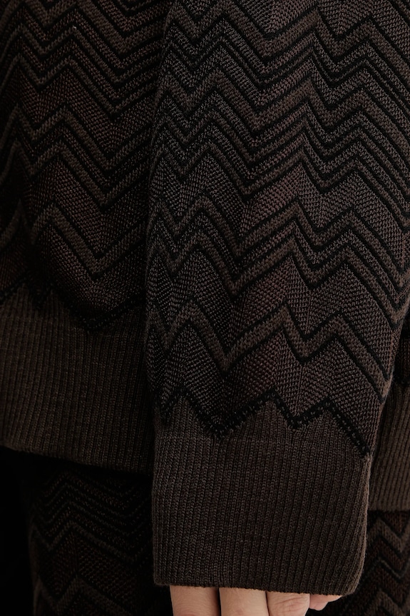 Vlněný svetr Missoni DS25WN14.BK01CP hnědá
