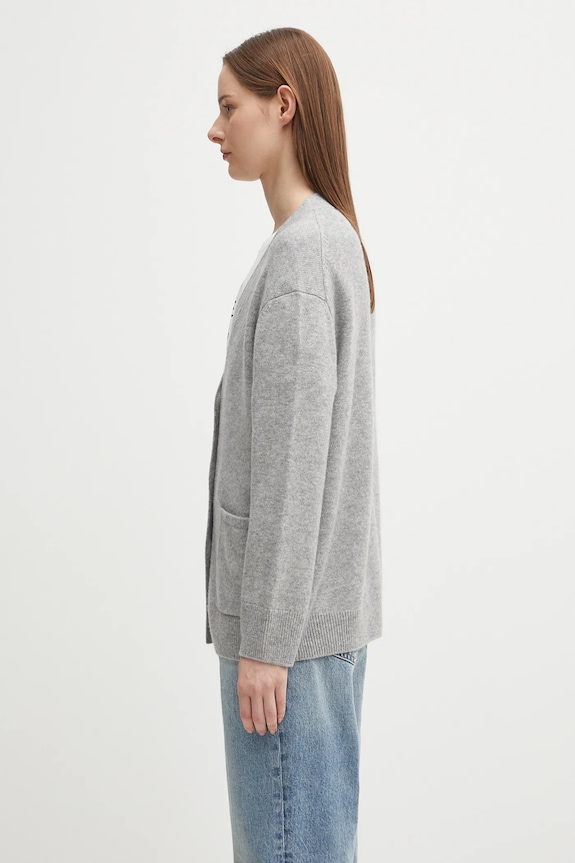 Anine Bing cashmere cardigan jackson A.09.10222 gray AW25