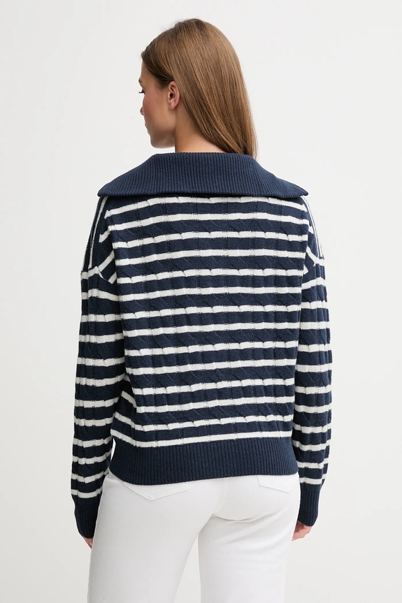 Odzież Tommy Hilfiger sweter wełniany WW0WW46425 granatowy