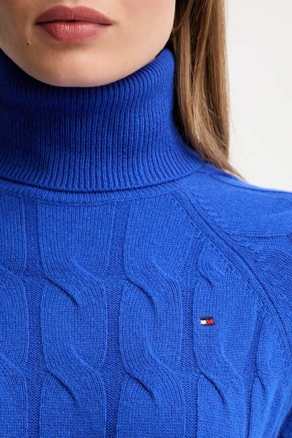 Vlněný svetr Tommy Hilfiger WW0WW46791 modrá