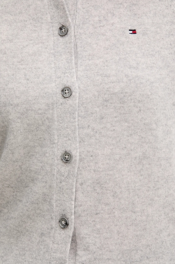 Tommy Hilfiger gyapjú kardigán WW0WW47469 szürke