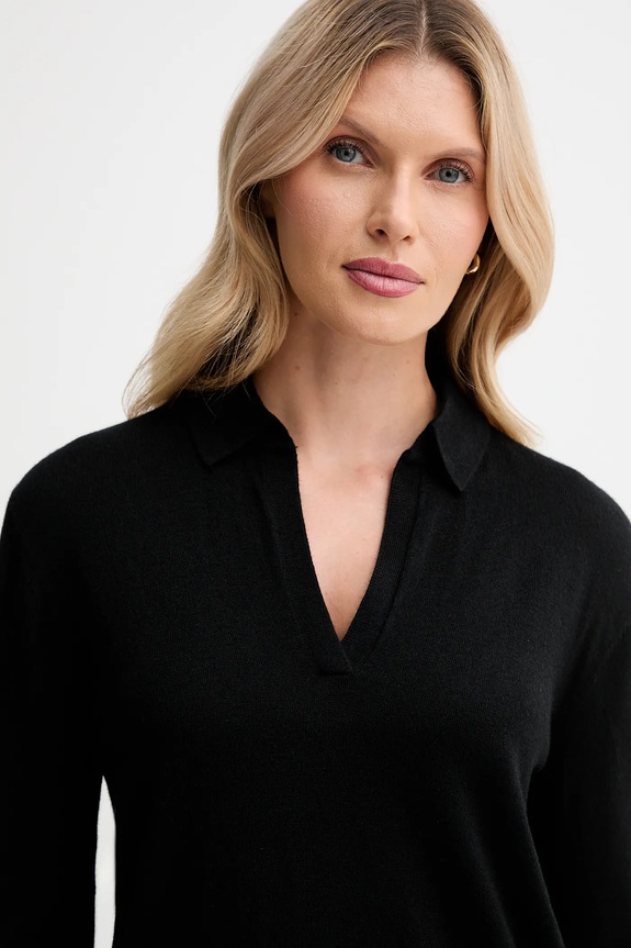Πουλόβερ με προσθήκη μαλλιού Calvin Klein μαύρο LV044A305G