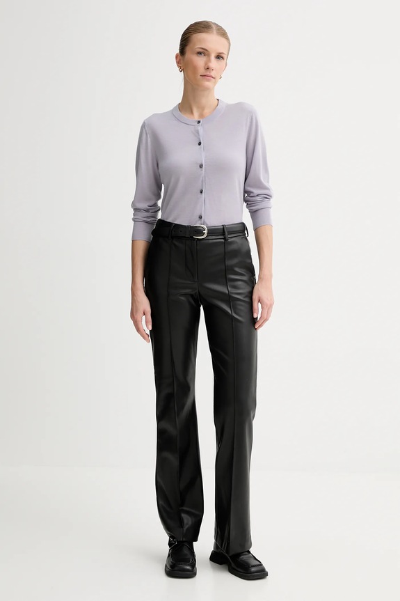 Vlnený kardigán Calvin Klein LV044D323G fialová AW25